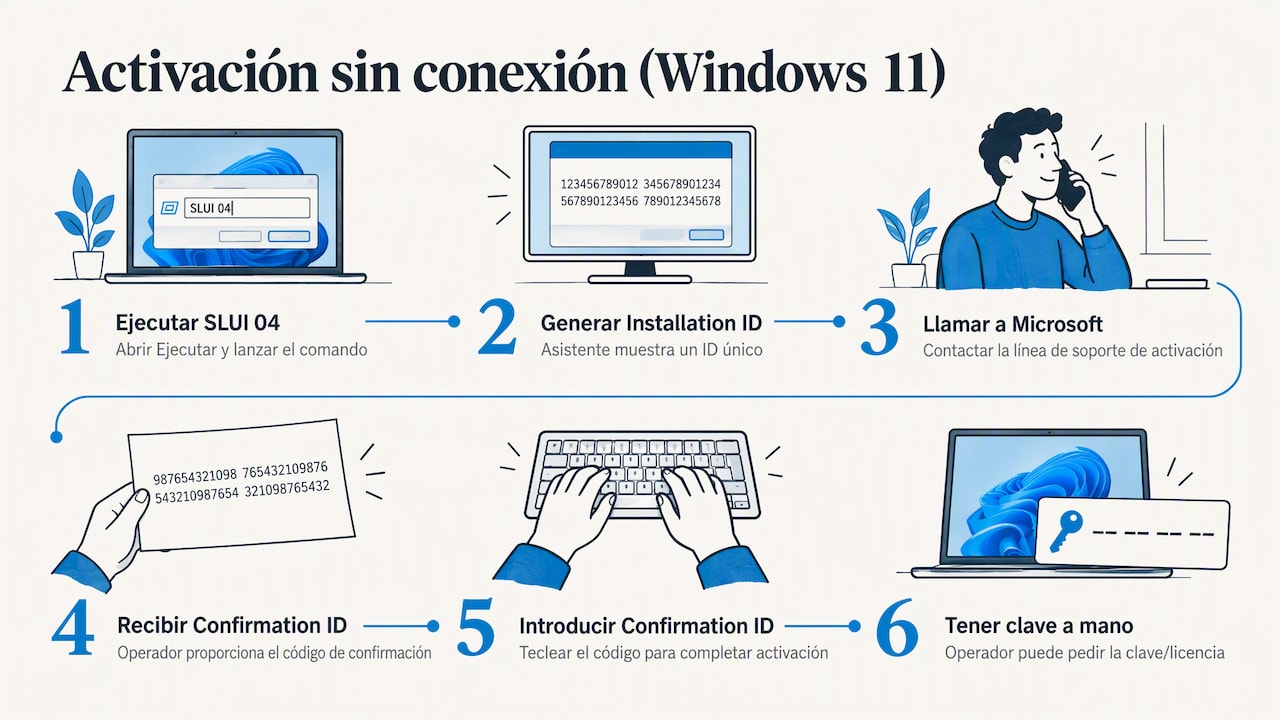 Cómo activar Windows 11 sin conexión