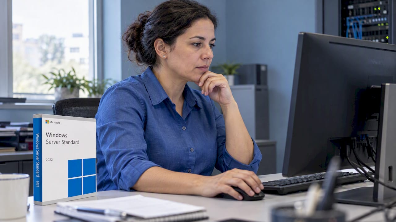 Selección de licencia para Windows Server Standard